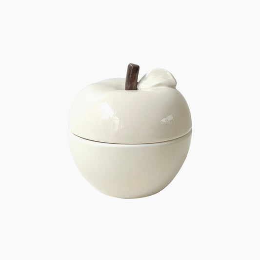 Bougie Pomme céramique Crème Vanille