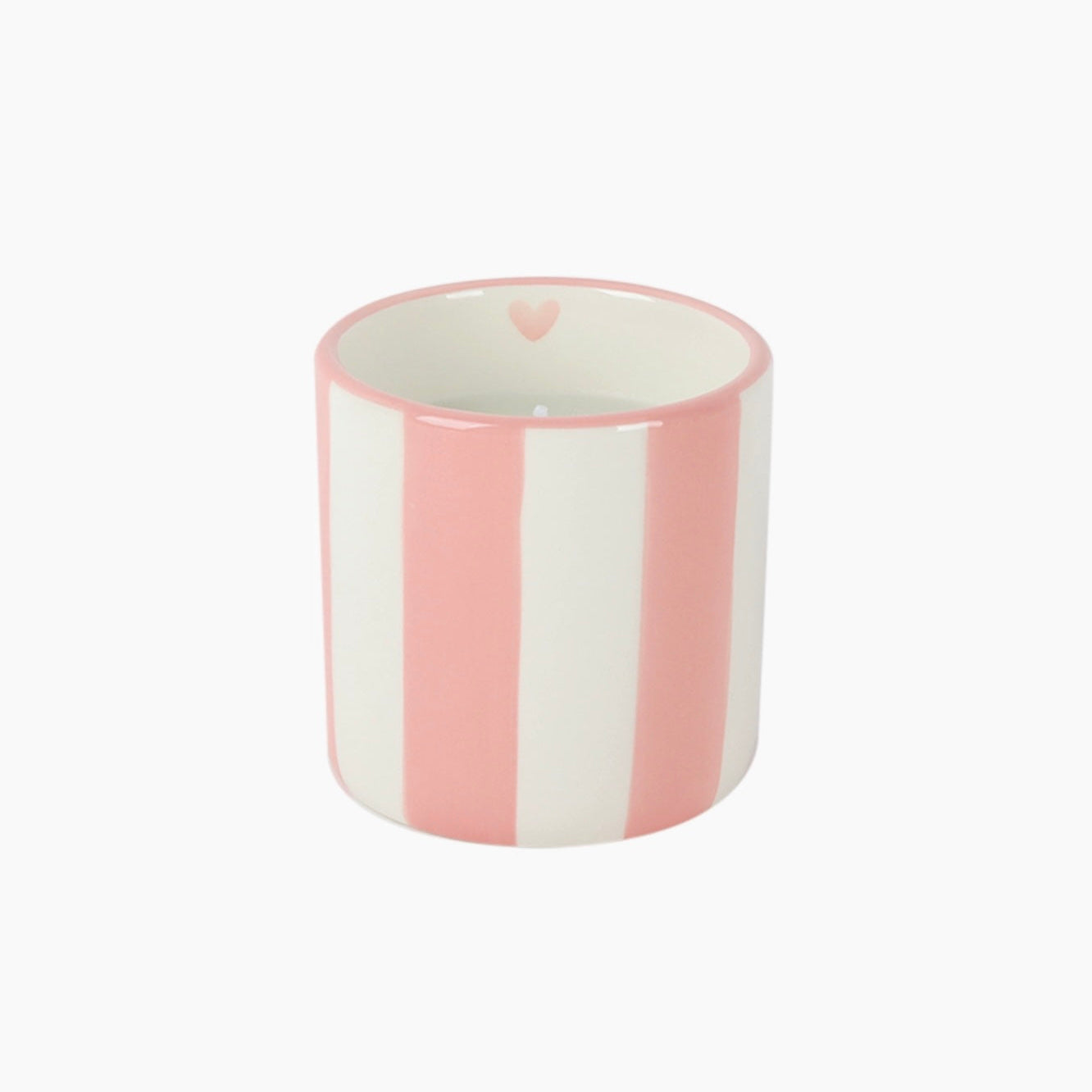 Bougie rayée rose Parfum Jasmin