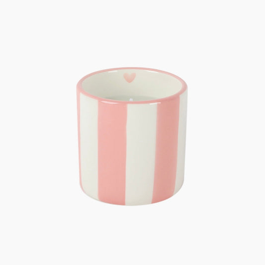 Bougie rayée rose Parfum Jasmin