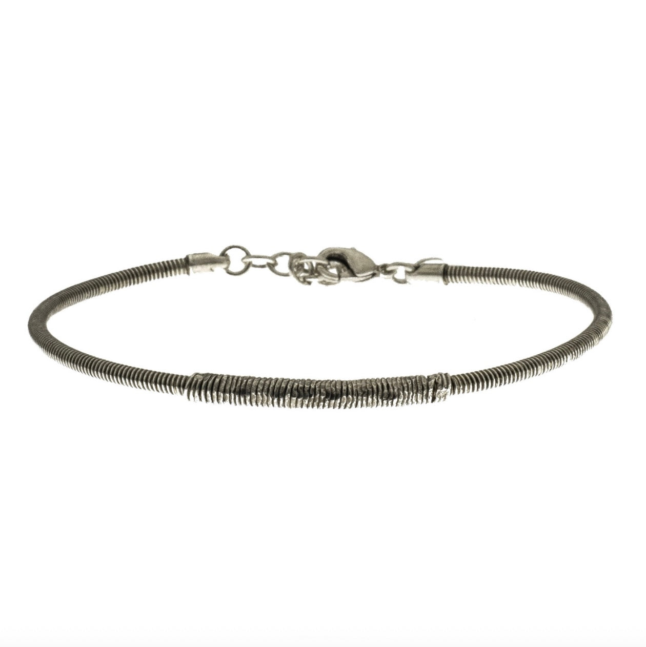 Bracelet Homme 1 corde de basse emballe moi argenté vieillie