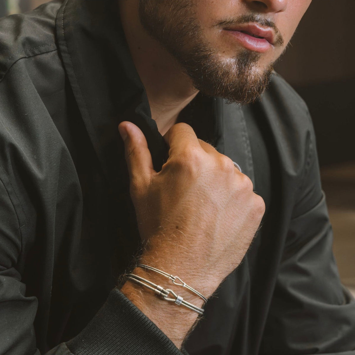 Bracelet Homme " Just Me " en Corde de Guitare