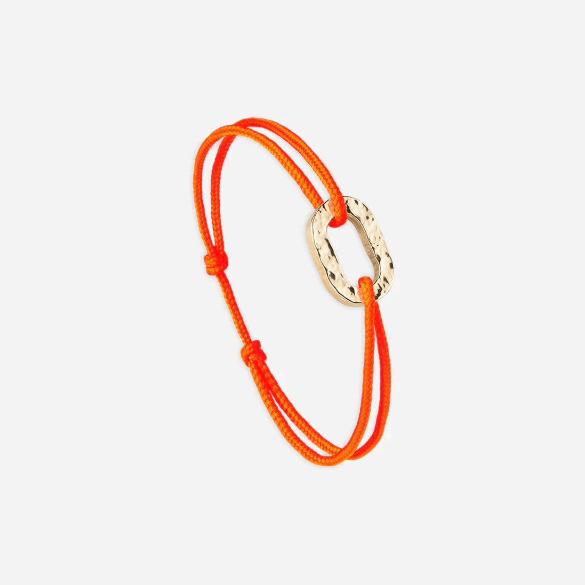 Bracelet Maillon Plat 16mm Plaqué Or Martelé