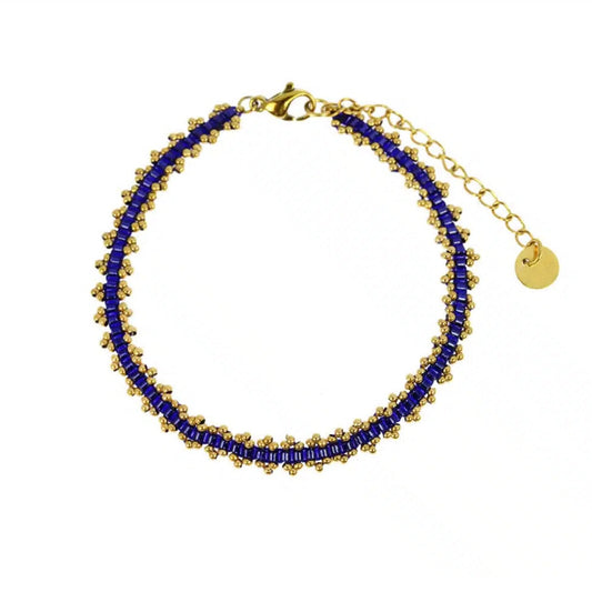 Bracelet Malou pierre bleu electrique