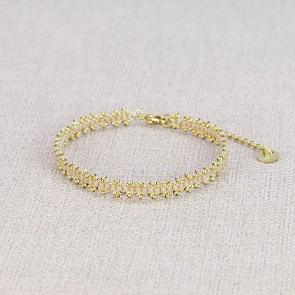 Bracelet Malou pierre crème