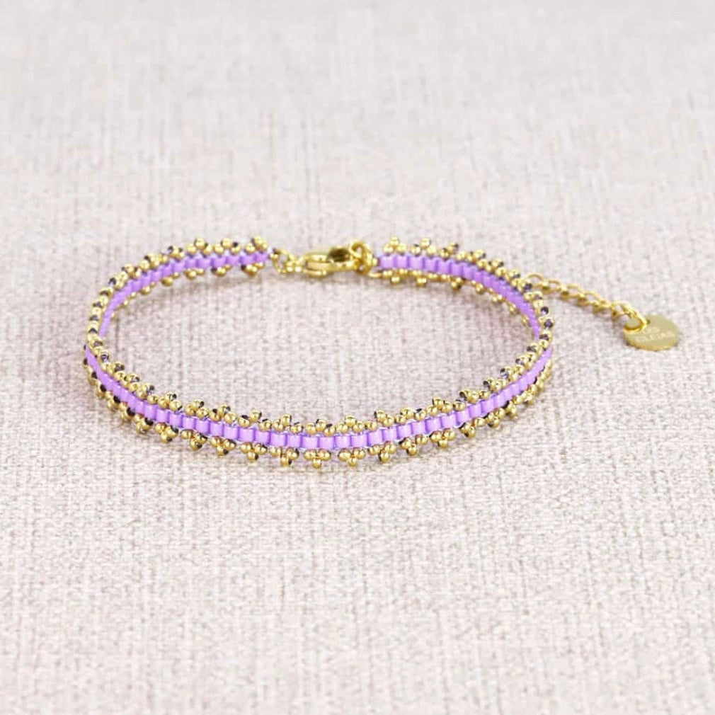 Bracelet Malou pierre mauve