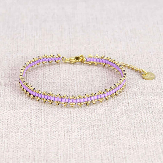 Bracelet Malou pierre mauve