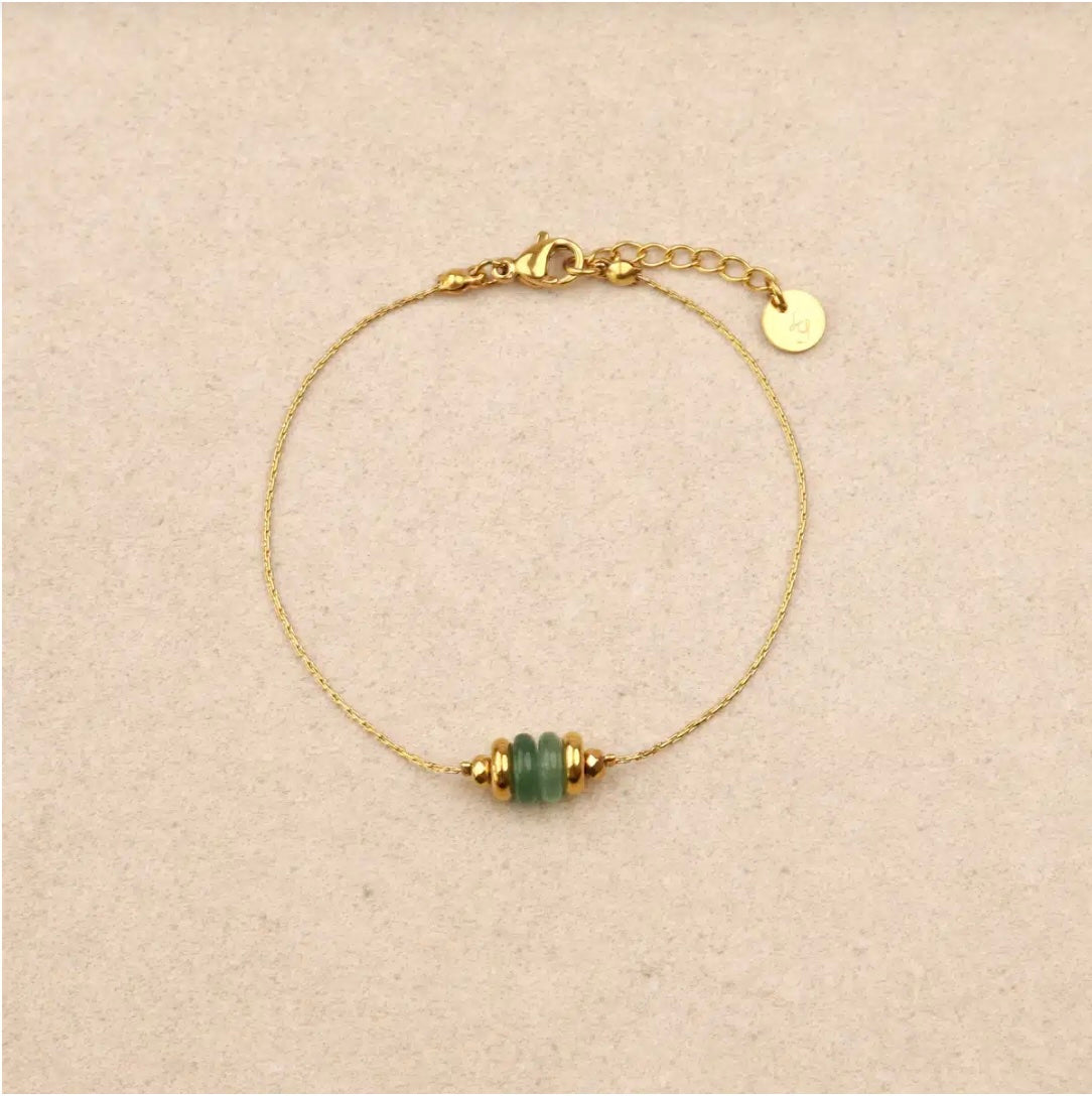 Bracelet Mounette pierres de couleur