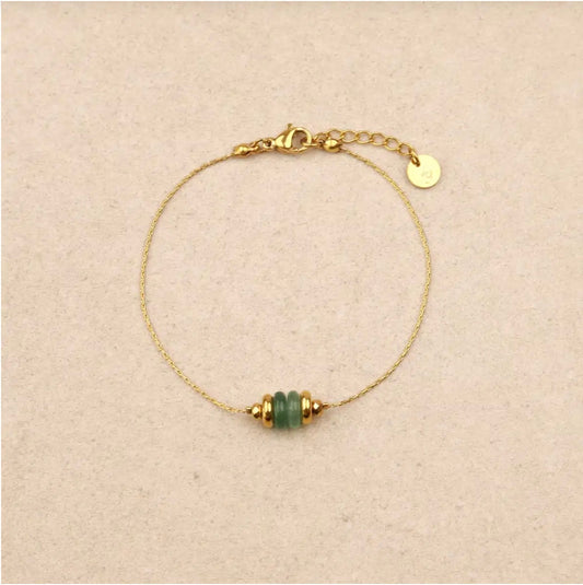 Bracelet Mounette pierres de couleur