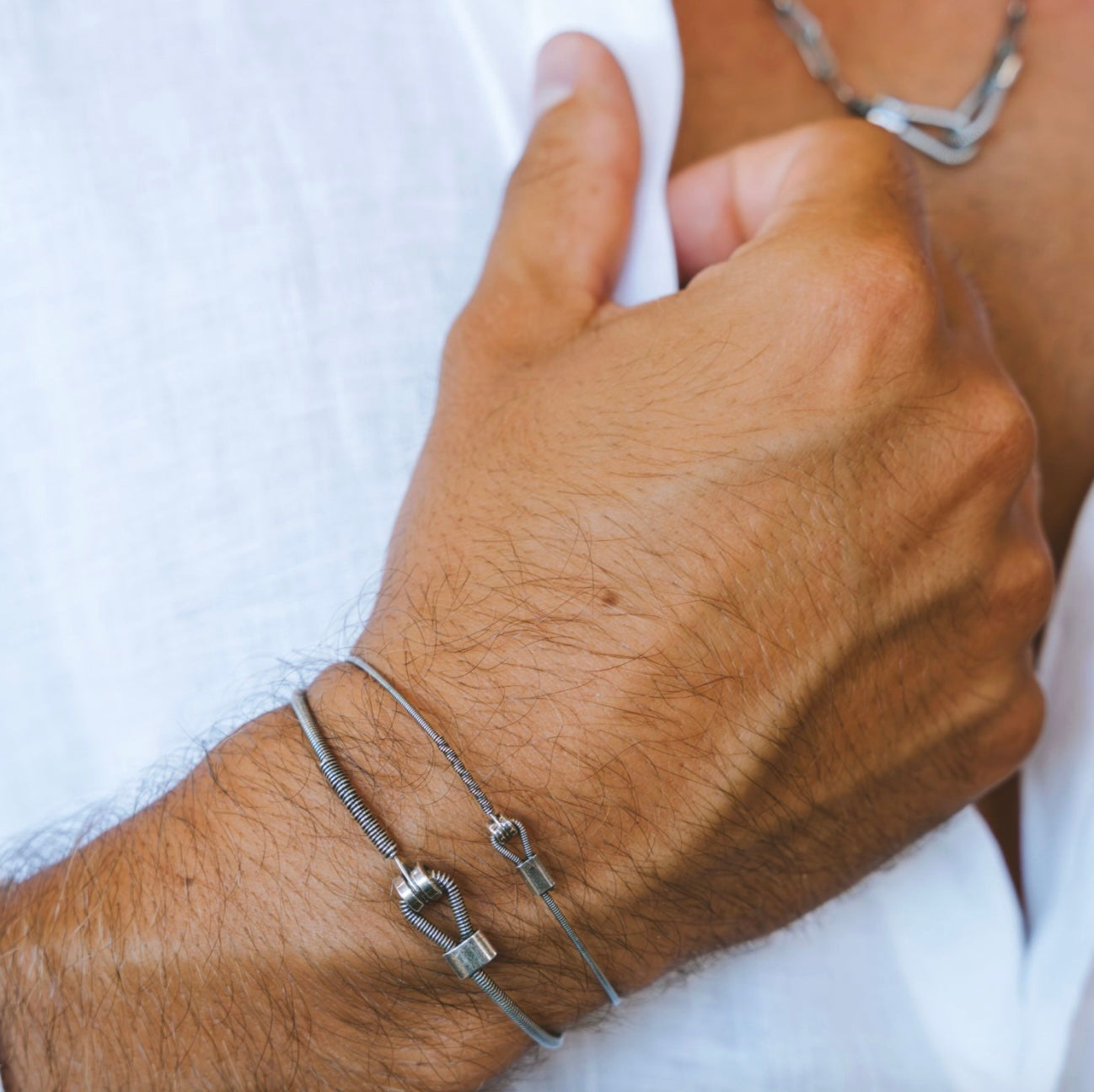 Bracelet " Just Me" Horizontale en Corde de Guitare