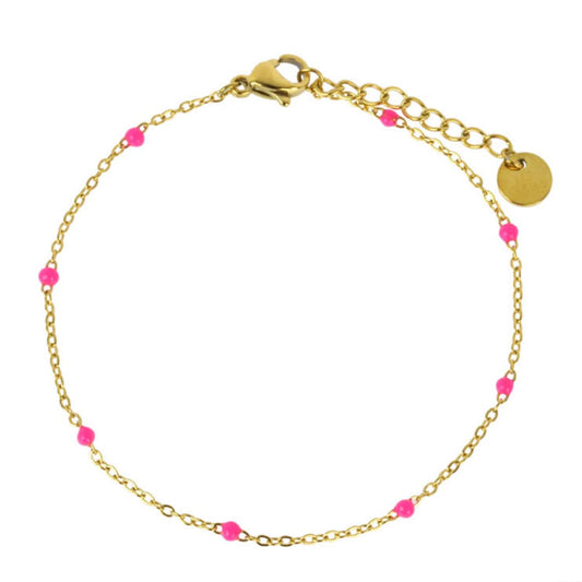 Bracelet chaîne émaillée