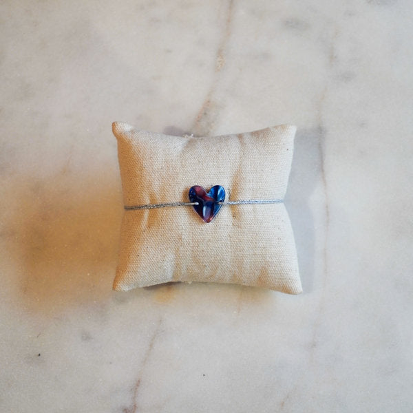 Bracelet acétate coeur