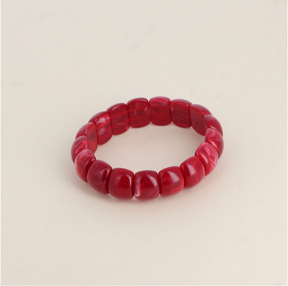 Bracelet élastique petite perles résine