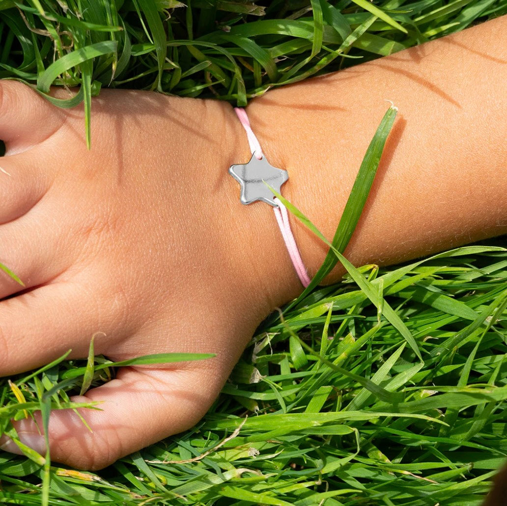 Bracelet étoile enfant plaqué argent