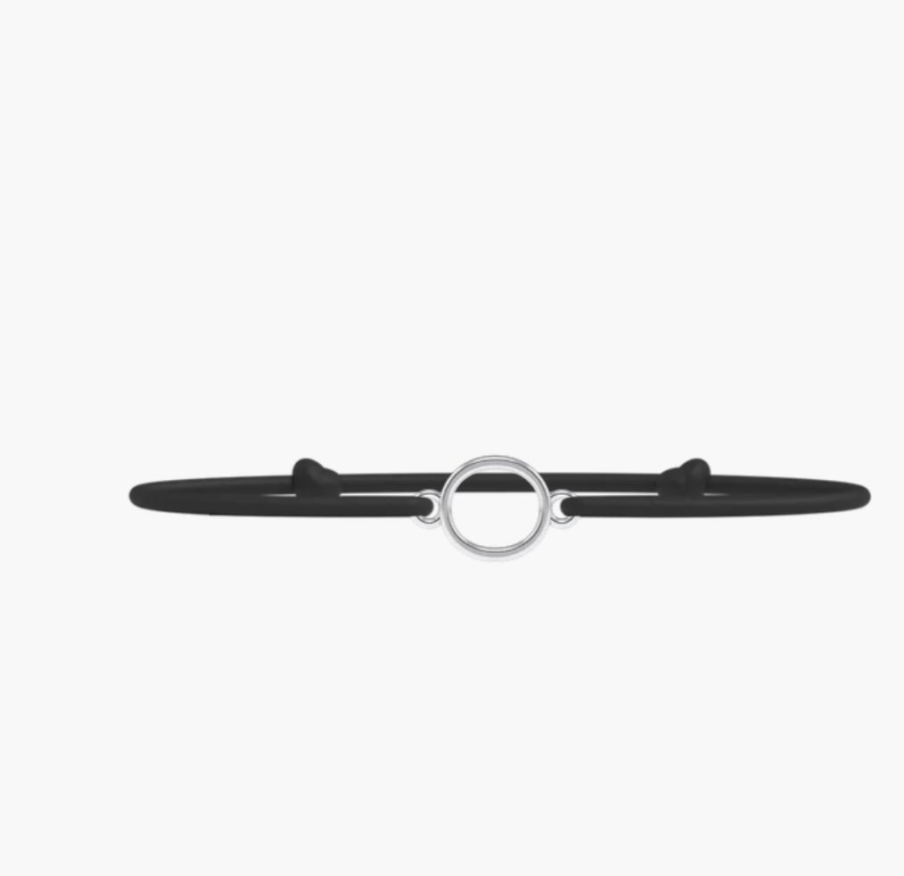 Bracelet Lettre- lien fin Noir