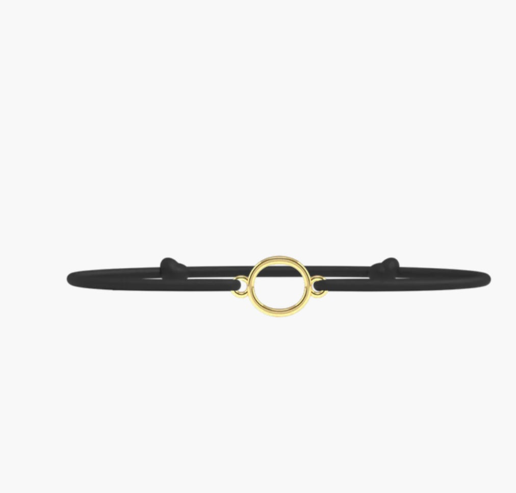 Bracelet Lettre- lien fin Noir