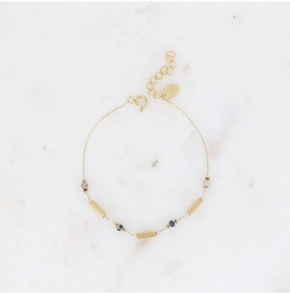 Bracelet tubes rectangulaire pierre naturelles