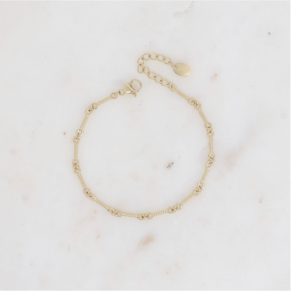 Bracelet anneaux torsadés