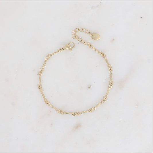 Bracelet anneaux torsadés