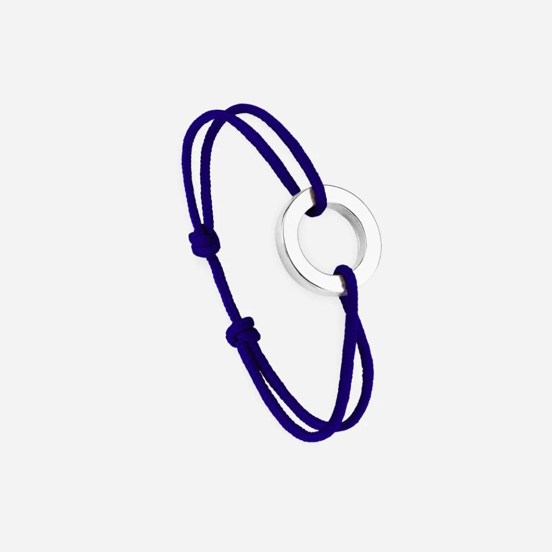 Bracelet cercle plat plaqué argent