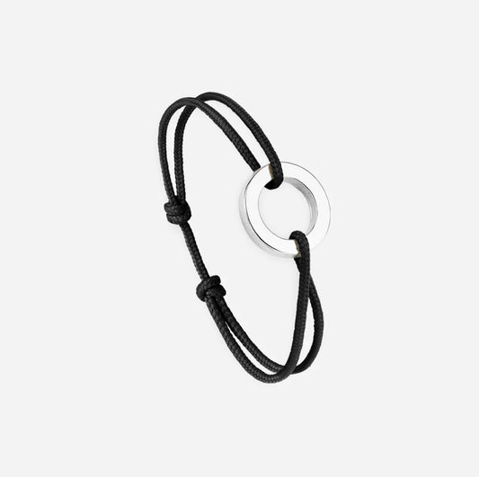 Bracelet cercle plat plaqué argent