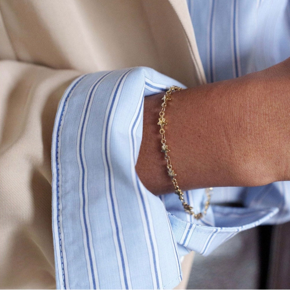 Bracelet chaine & étoiles