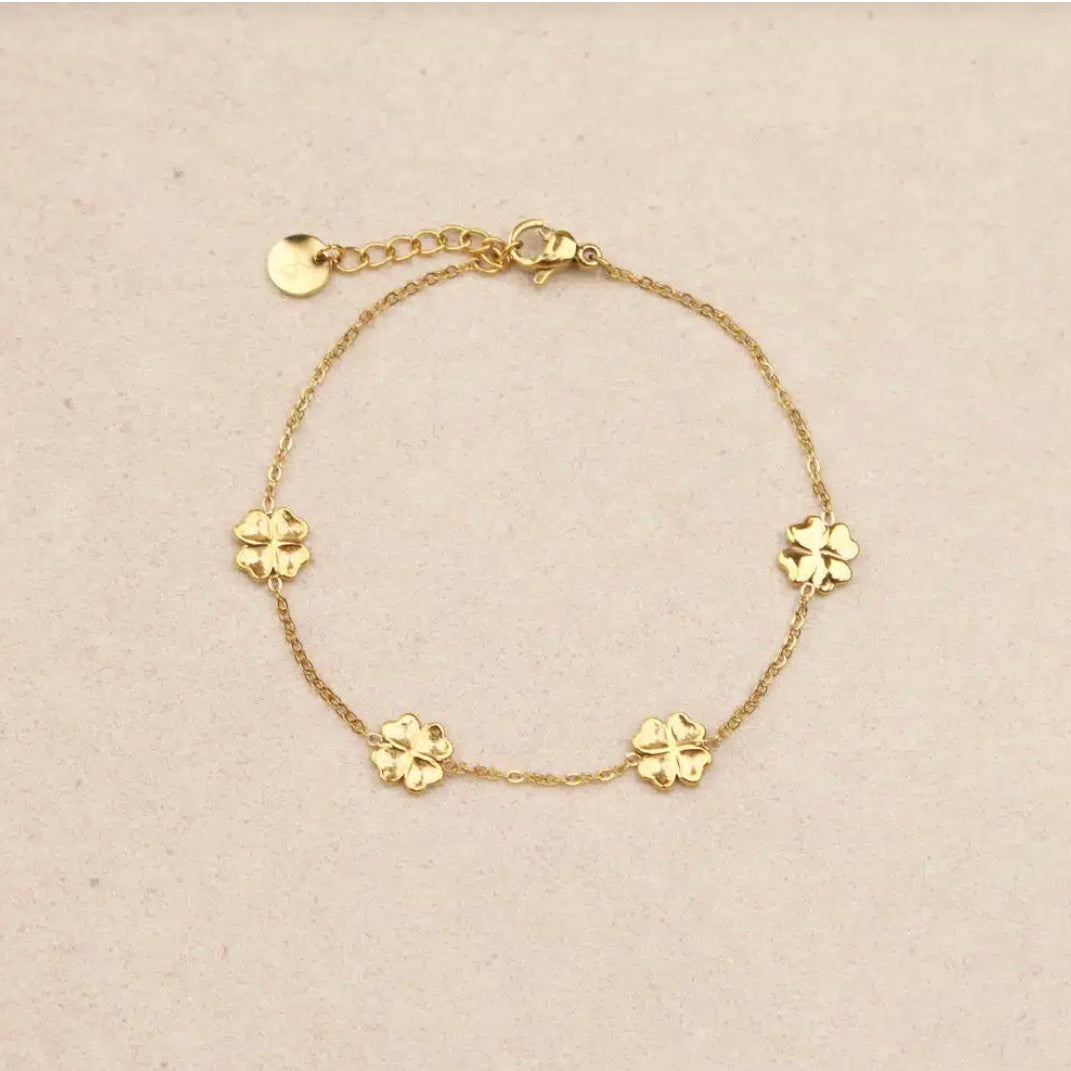 Bracelet chaîne trèfles
