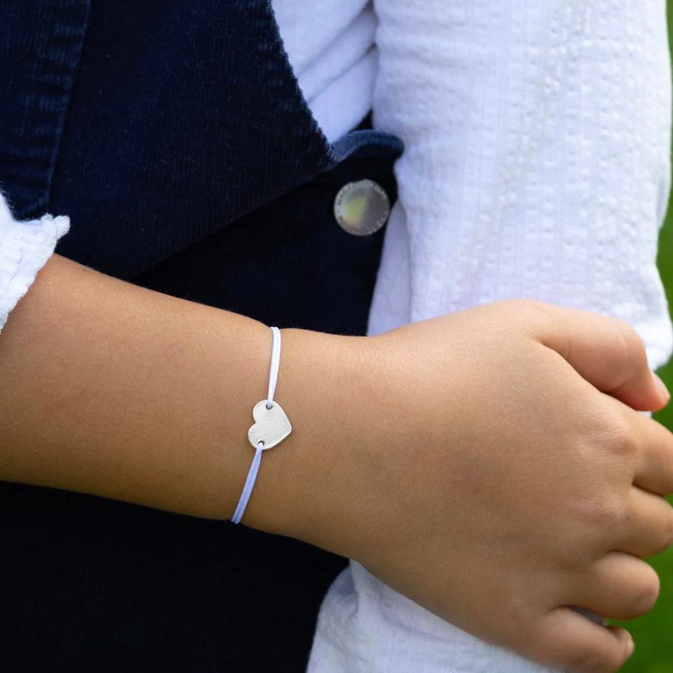 Bracelet coeur enfant plaqué argent