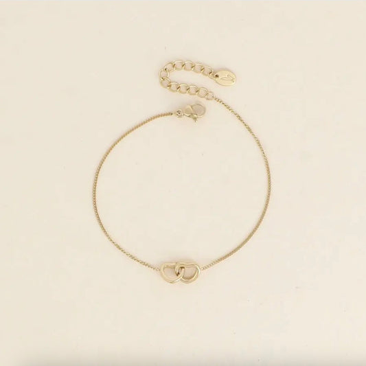 Bracelet mini coeurs enlacés
