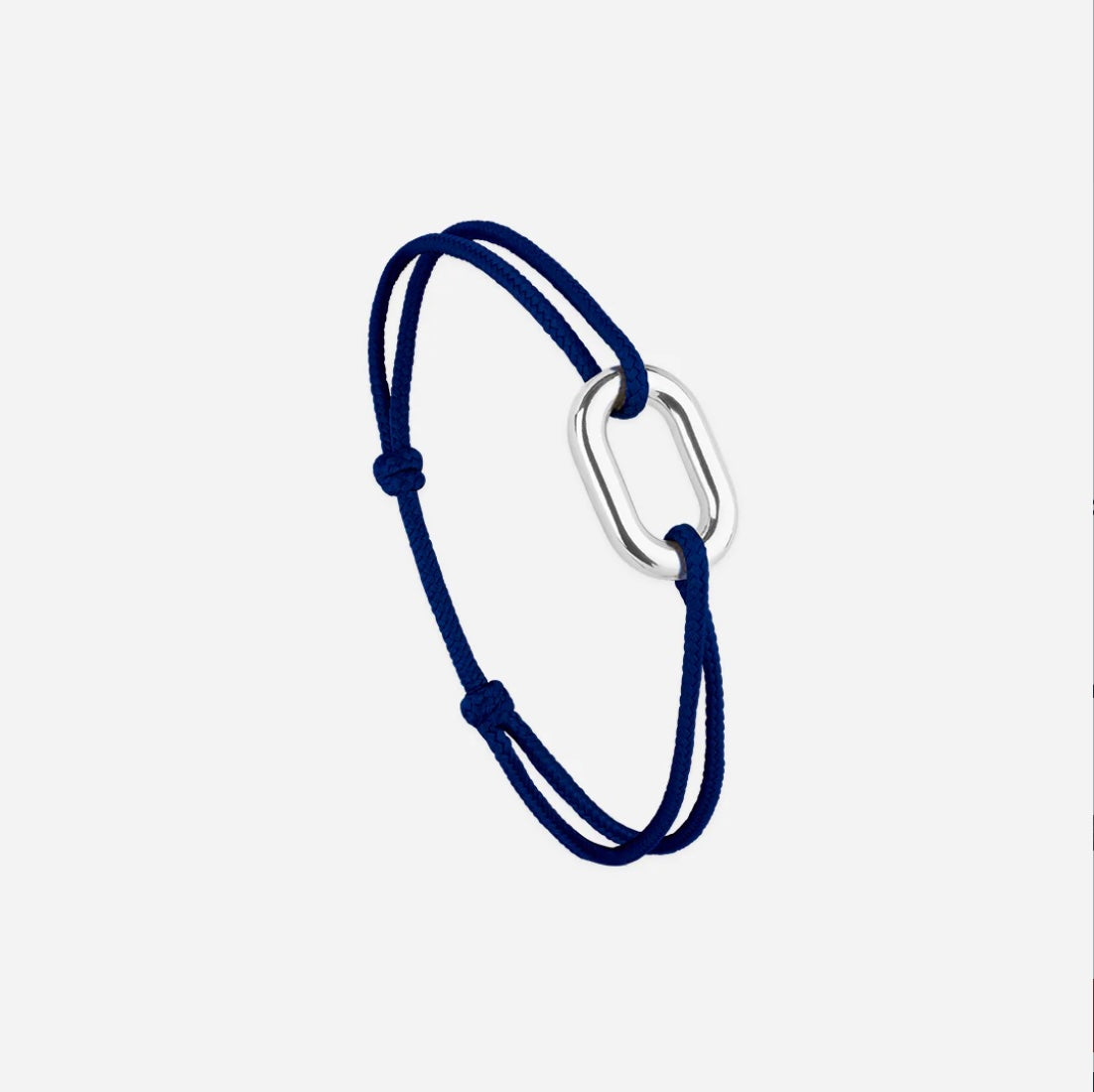 Bracelet Maillon 16mn plaqué argent - lien fin Marine