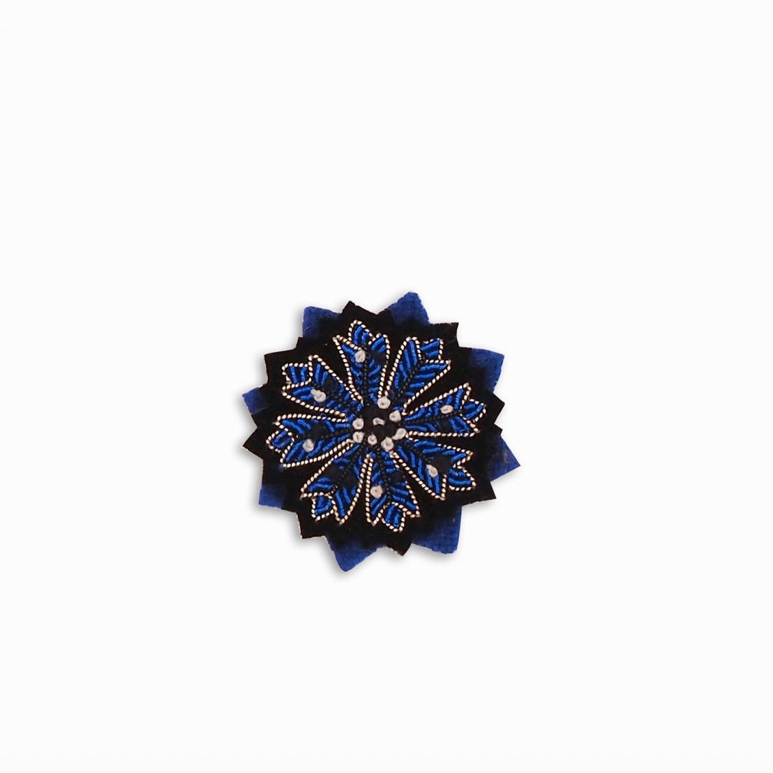 Broche Bleue et noire