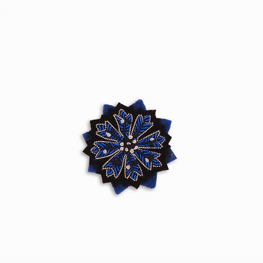 Broche Bleue et noire
