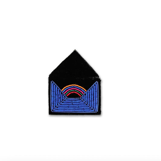 Broche Lettre d'anniversaire bleu