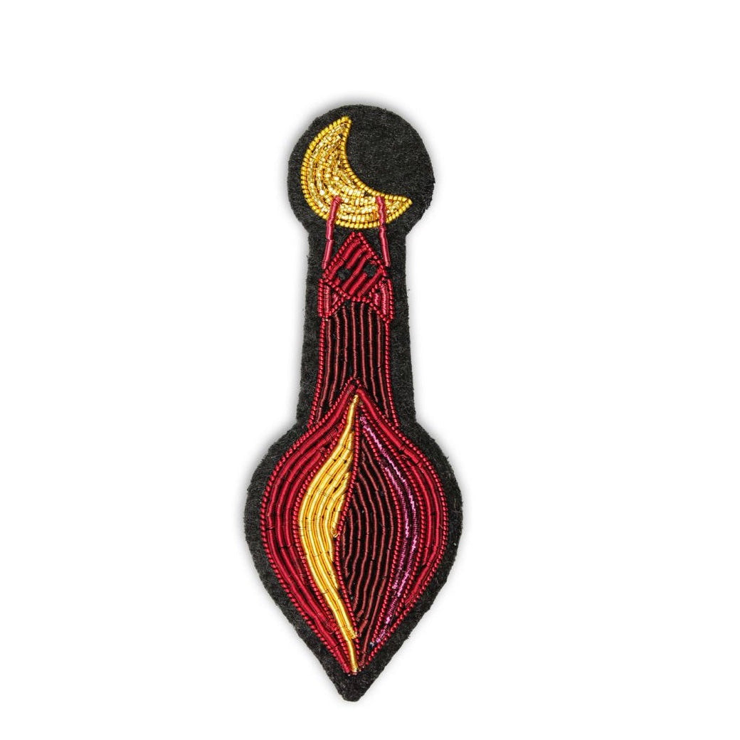 Broche Renard Décrochant la Lune