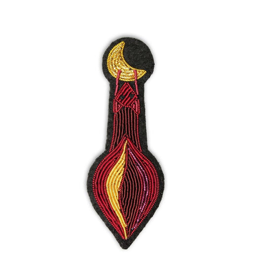 Broche Renard Décrochant la Lune