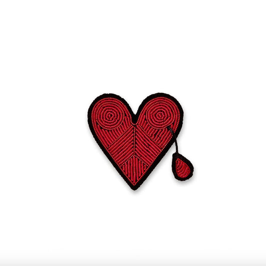 Broche coeur blessé