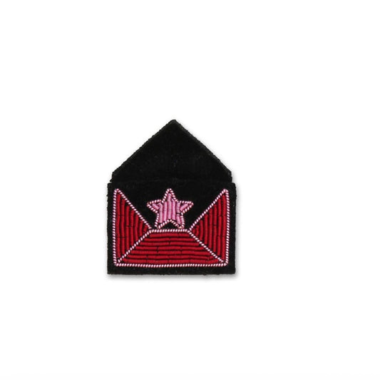 Broche Lettre de rupture rouge