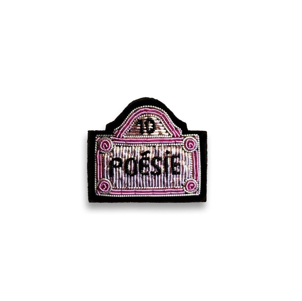 Broche - Plaque de rue Rose