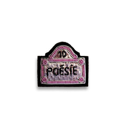 Broche - Plaque de rue Rose