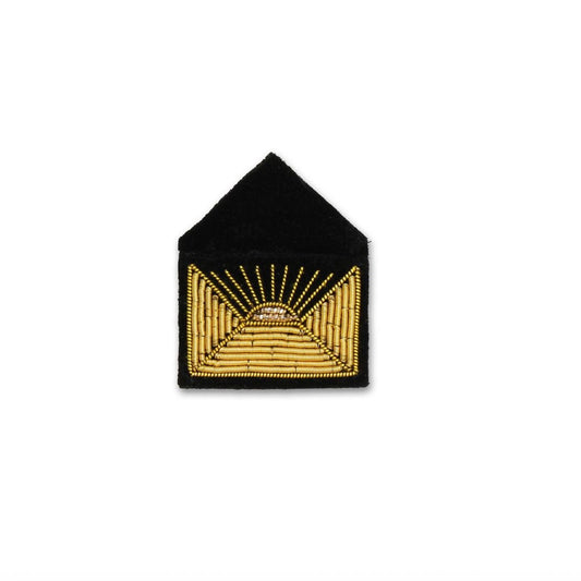 Broche Lettre de remerciement dorée