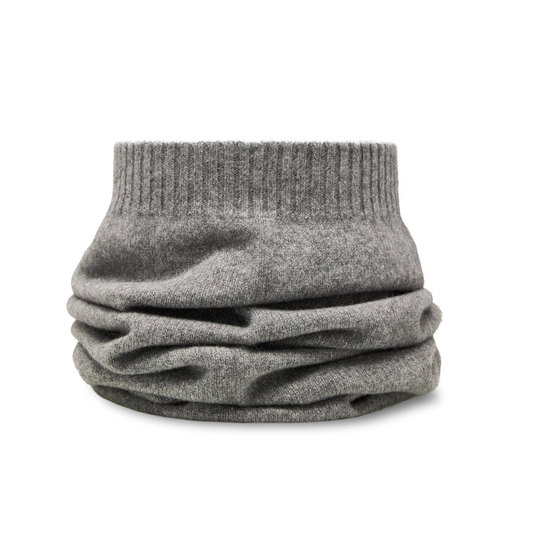 Cache col Laine et Angora gris meteor