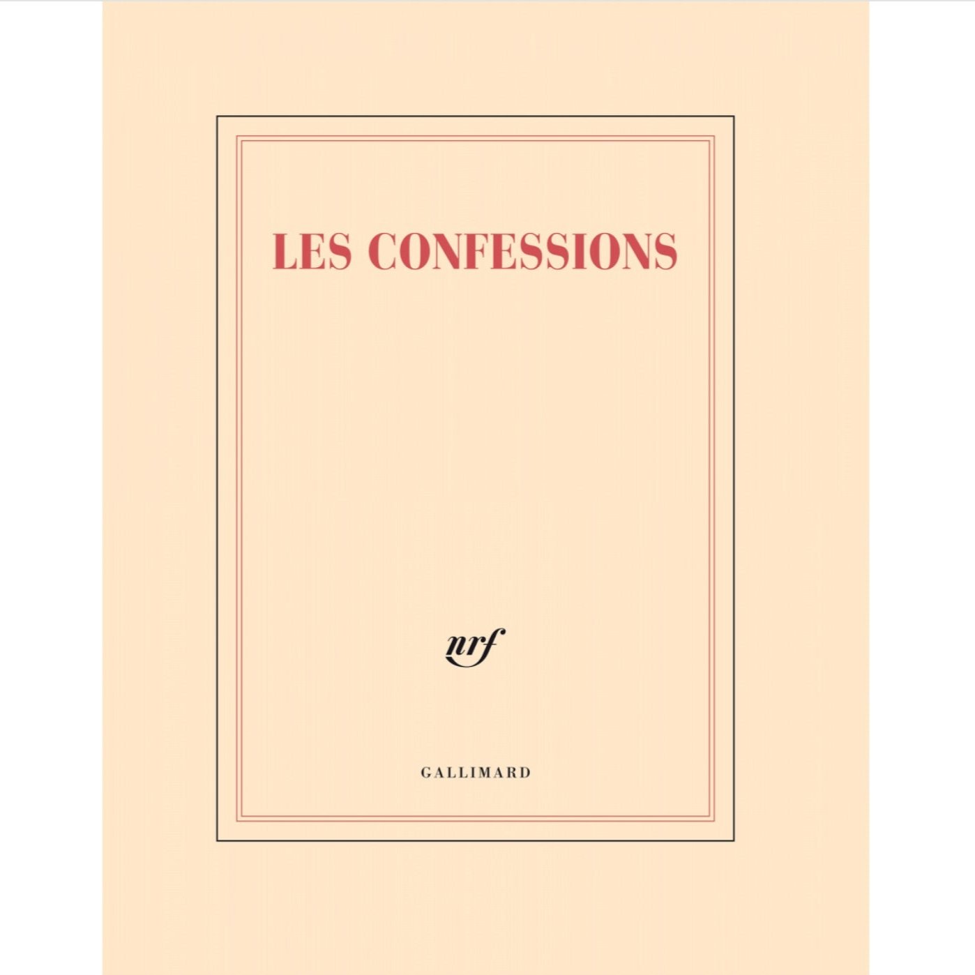 Cahier "Les Confessions "