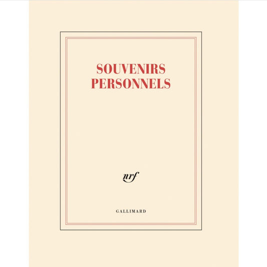 Cahier "Souvenirs personnels"