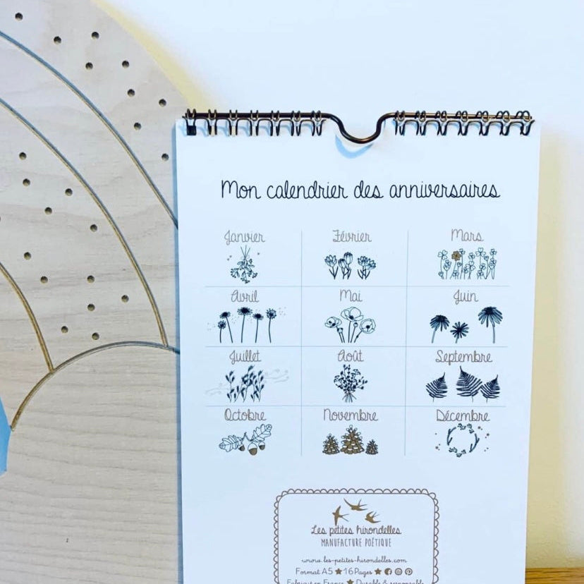 Calendrier des anniversaires