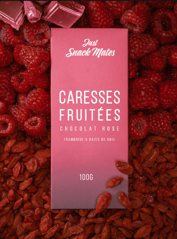 Caresses fruitées - chocolat rose