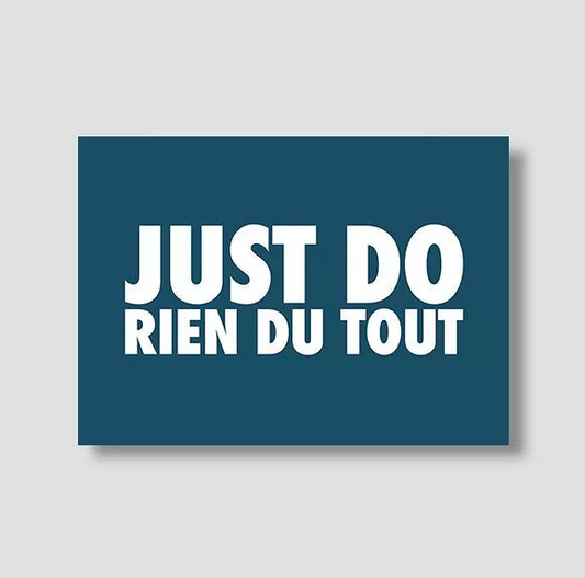 Carte Postale Just do rien du tout - bleu