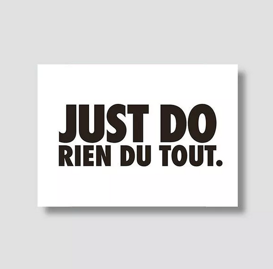 Carte Postale Just do rien du tout - noir