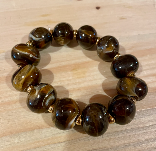 bracelet billes résine