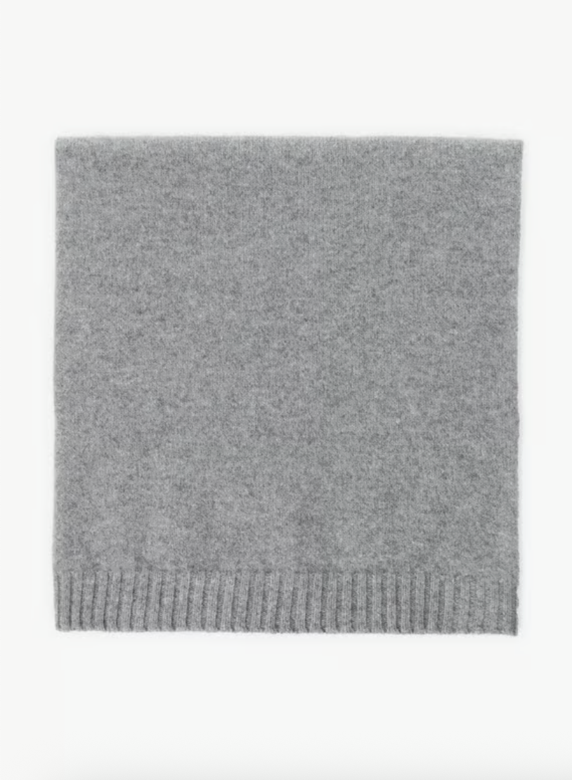 Cache col Laine et Angora gris meteor
