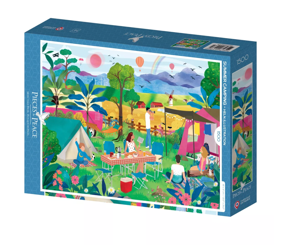 Puzzle 1500 pièces l'Eté au camping