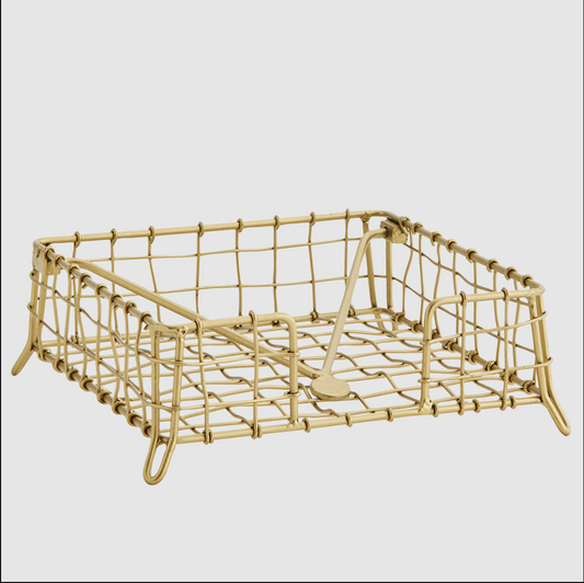 Porte-serviettes en fer laiton antique